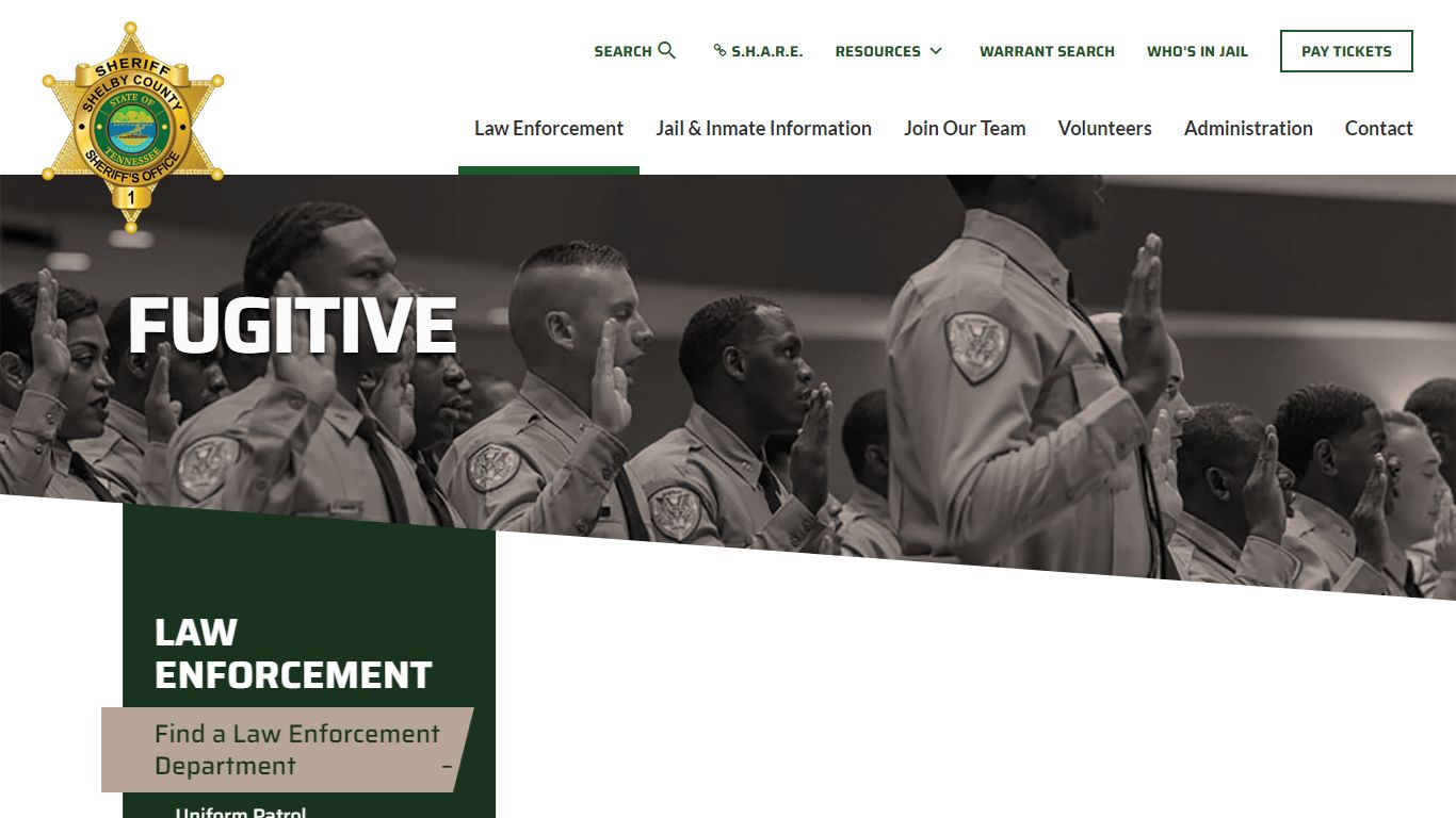 Fugitive Division | Shelby County Sheriff's Office